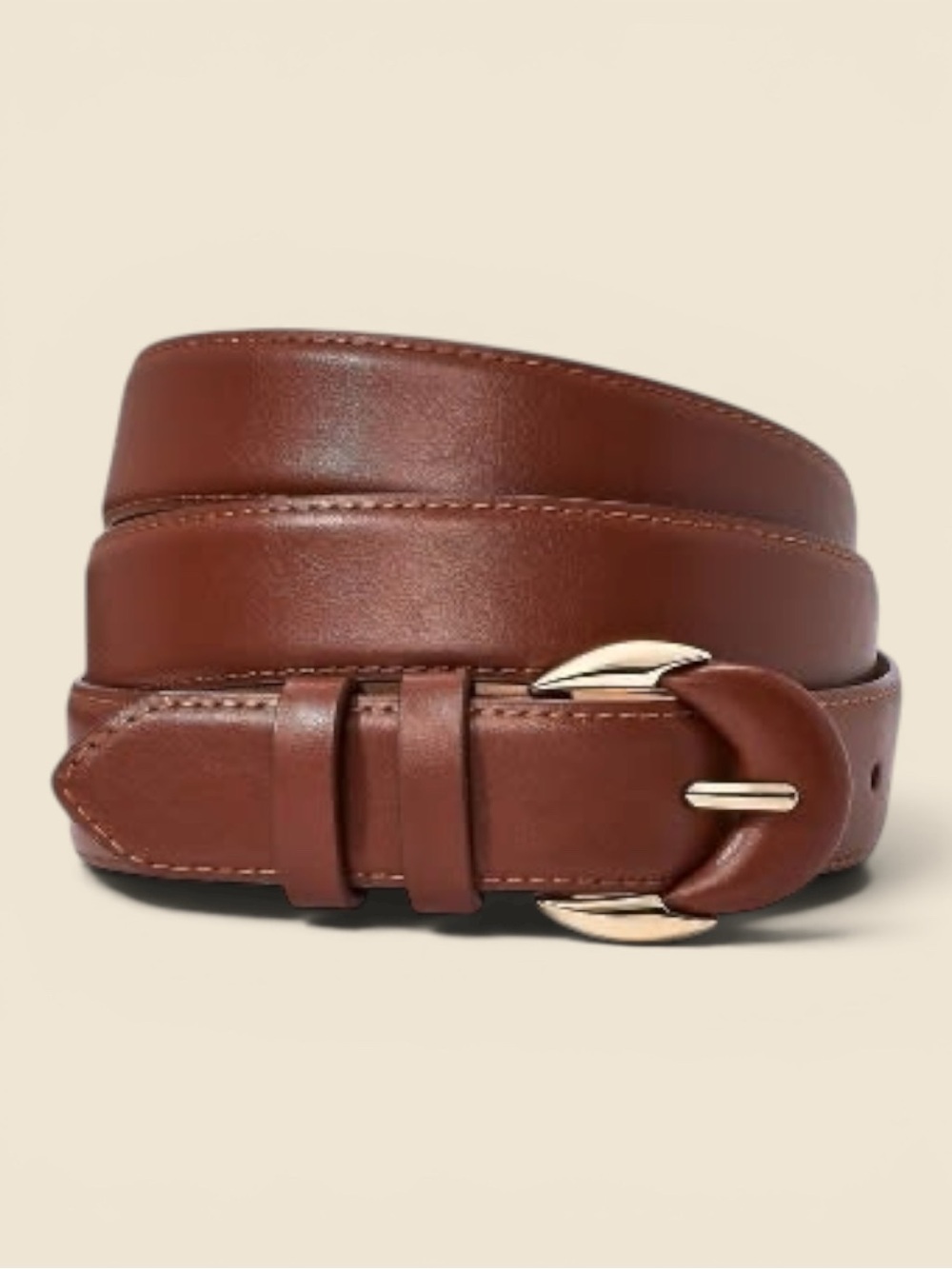 a new day Women's Brown Belt with Gold-Tone Buckle XXL